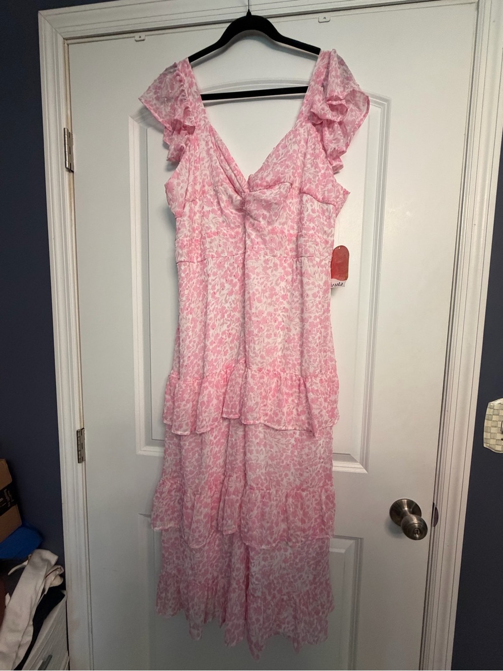 ARULA Pink Floral Maxi Dress